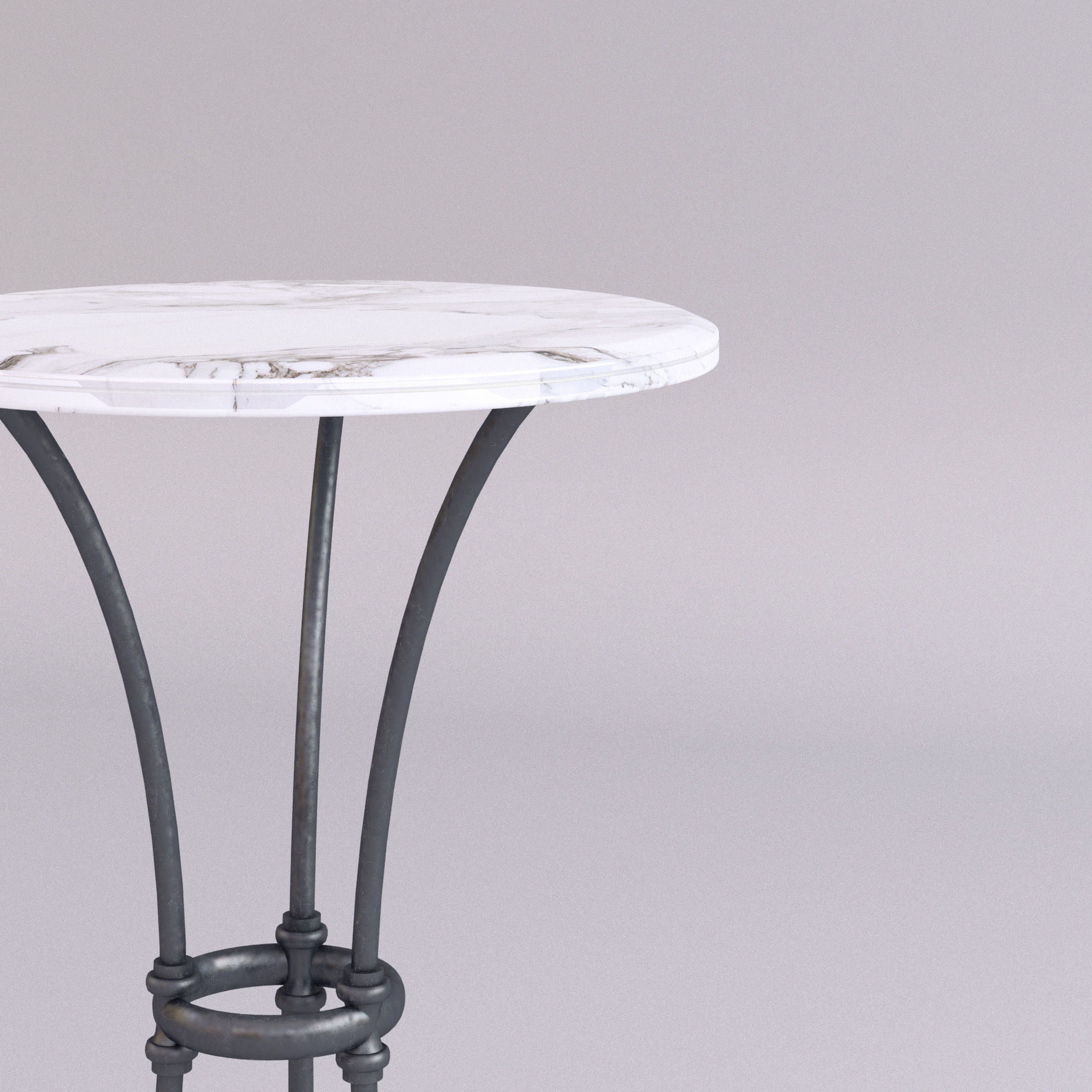Marble top tables - 3 sizes 3D Model Collection_5