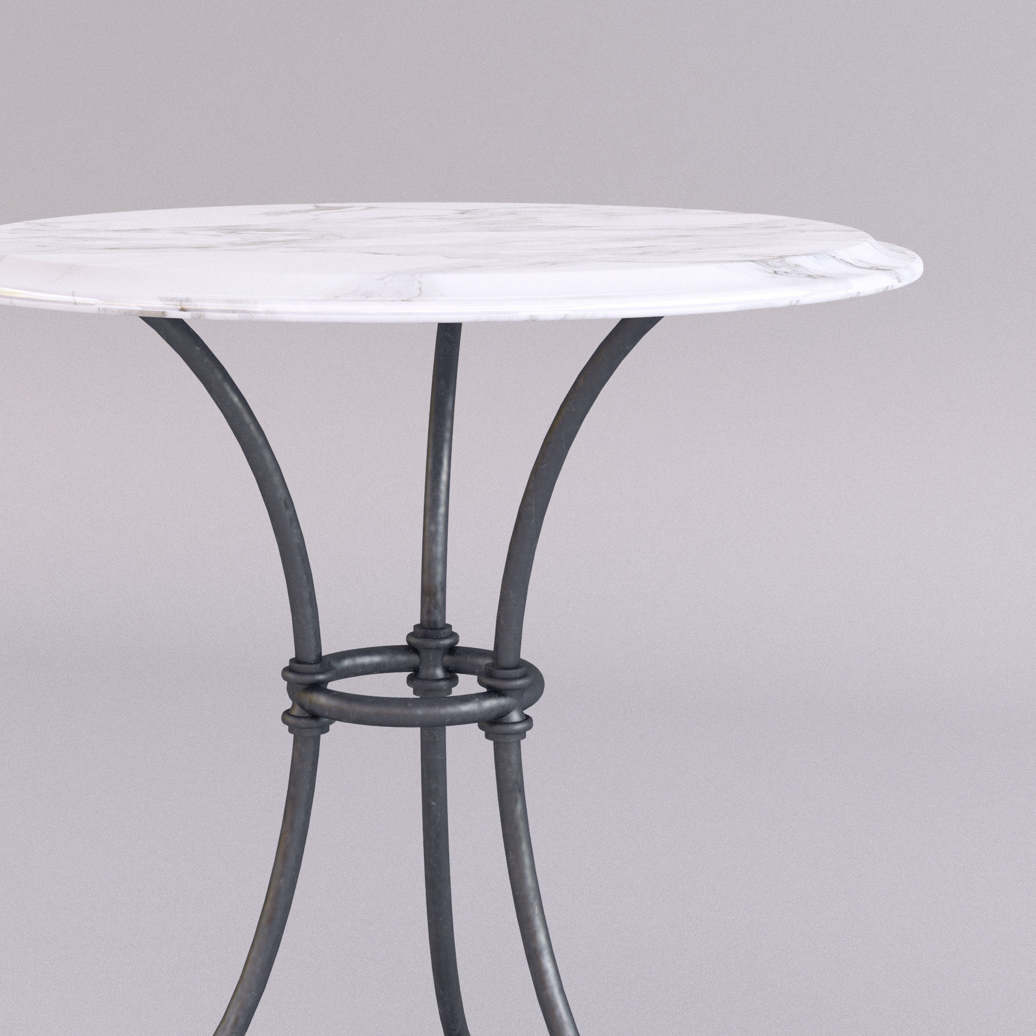 Marble top tables - 3 sizes 3D Model Collection_6
