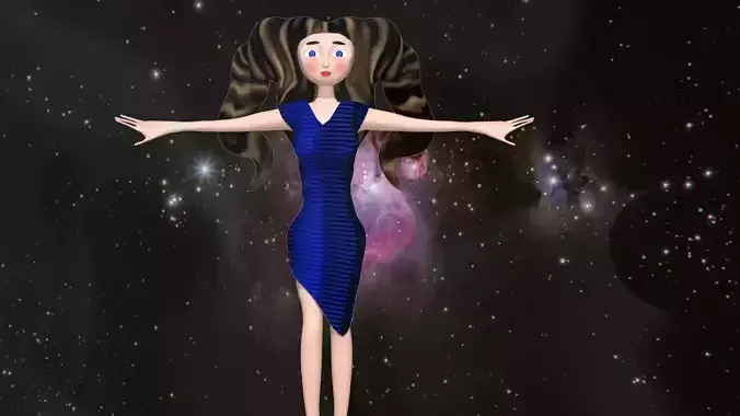 free model of a woman in a dress with textures 25