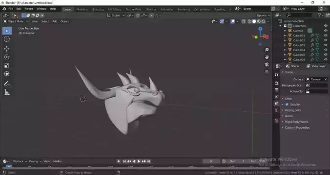 dragon head no color