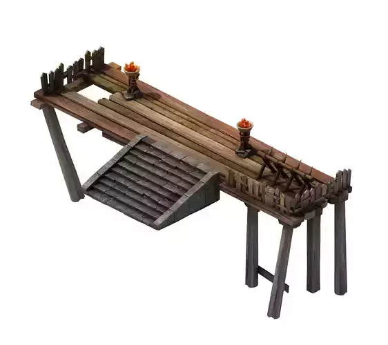 Game Model - prairie scene - the front steps 01