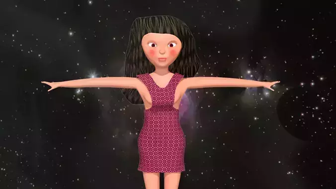 free model of a woman in a dress with textures 27