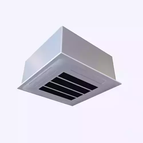 Fancoil very Low-poly 3D model fotorealistic