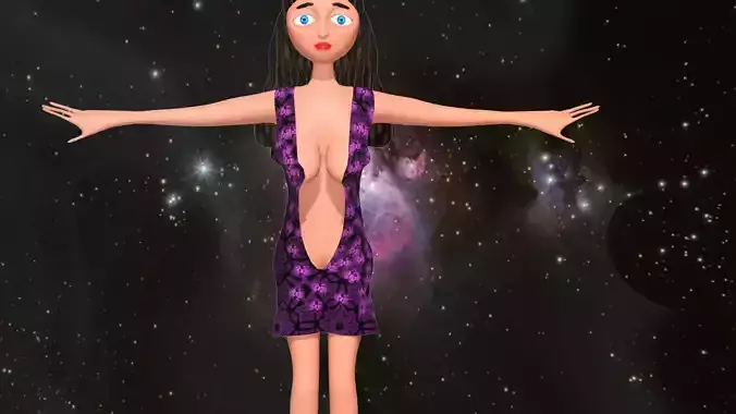 free model of a woman in a dress with textures 28