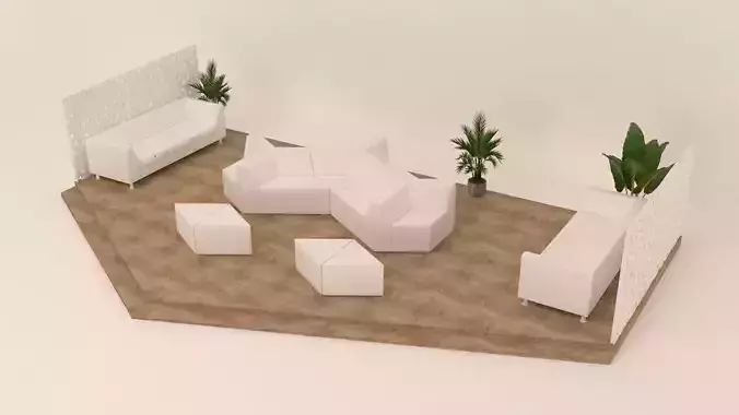 3D Lounge Furniture Set