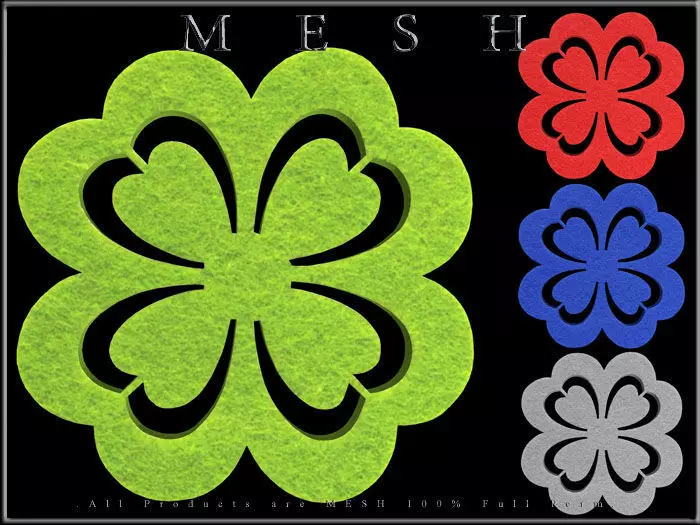 Shamrock Coaster Low-poly 3D model