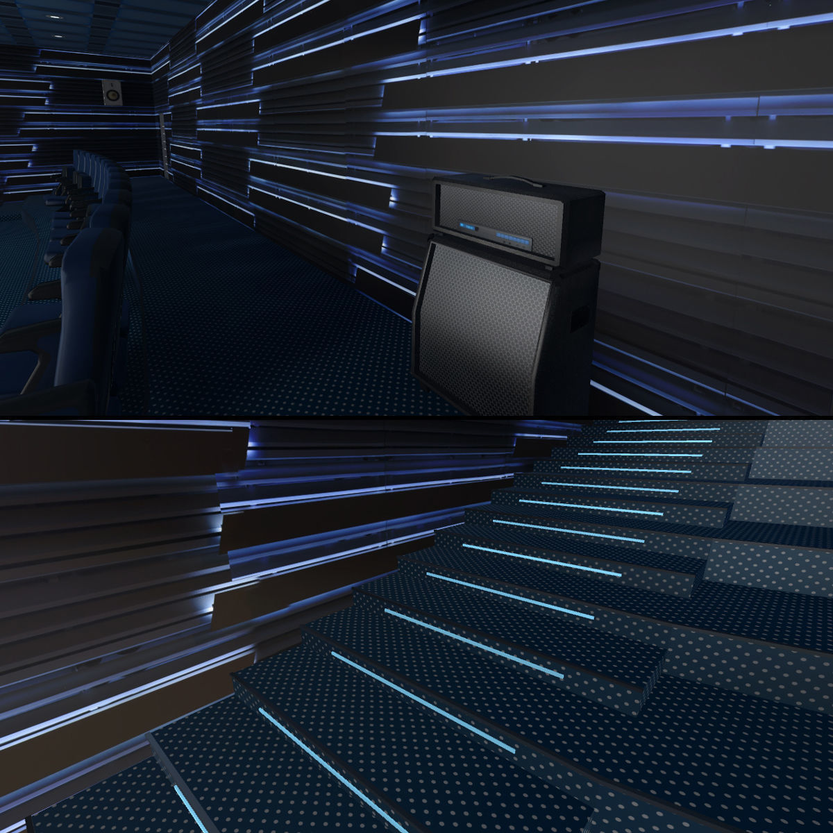 Modern Cinema Halls - 8 Scenes Low-poly 3D model_12