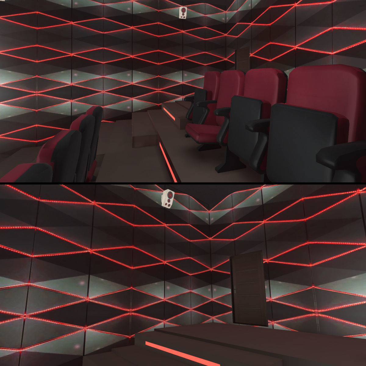 Modern Cinema Halls - 8 Scenes Low-poly 3D model_15