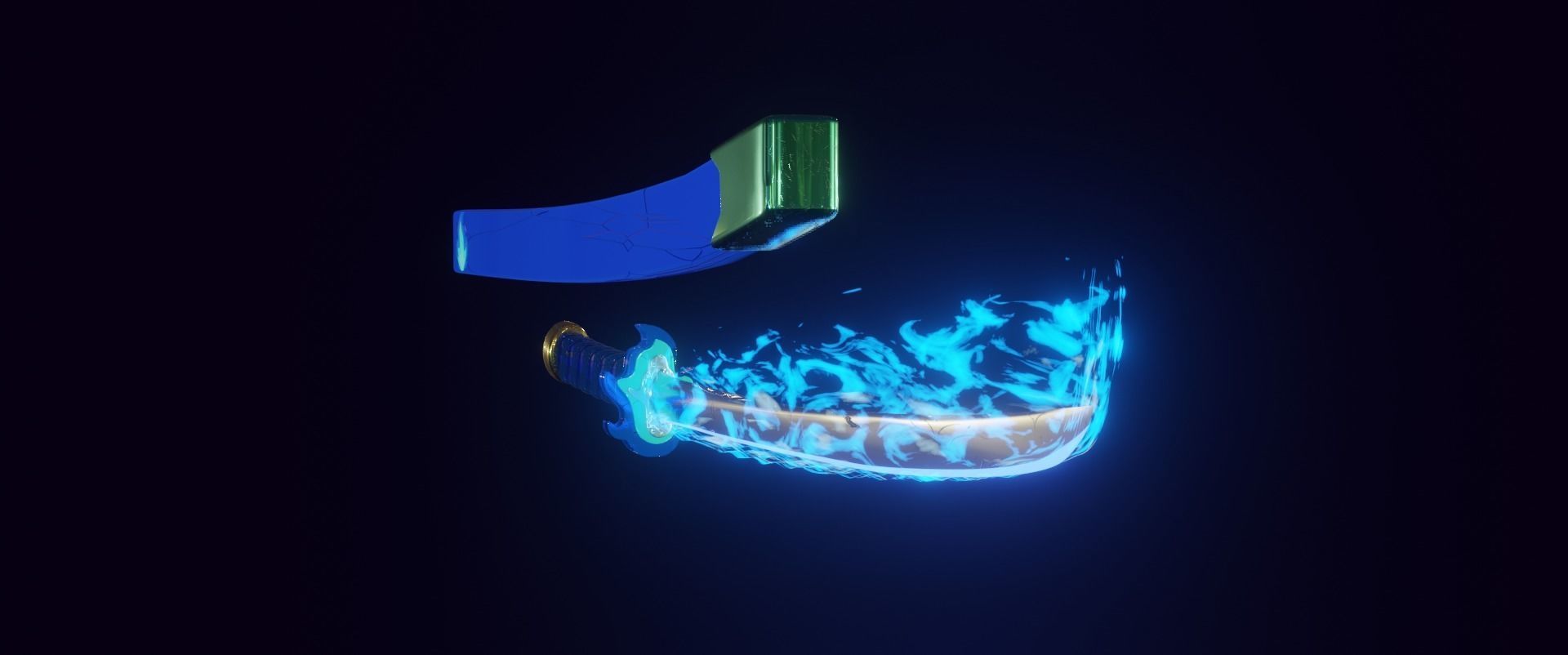 Flame Aegean Blade 3D model_1