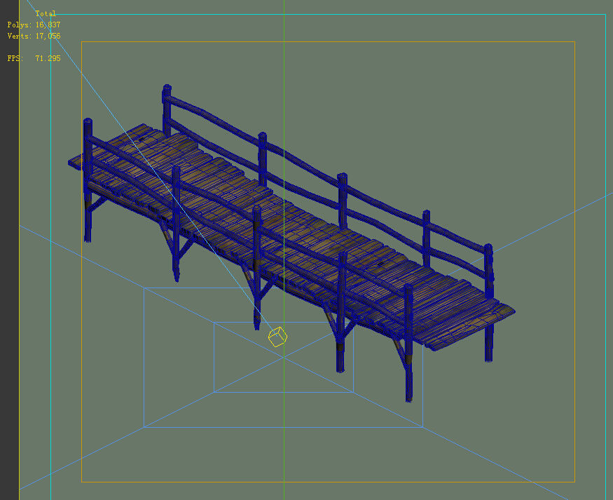 Game Model - prairie scene - wooden bridge 02 01 3D model_4