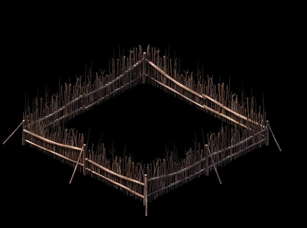 - prairie scene - wooden fence fence fence 02 01 3D model_1