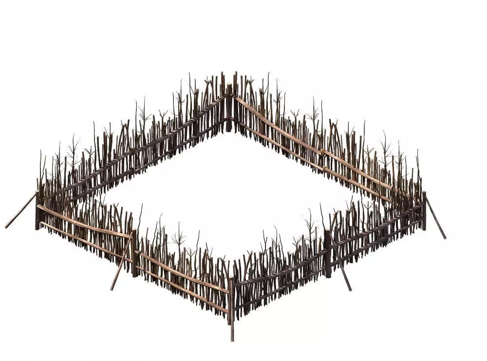 - prairie scene - wooden fence fence fence 02 01 3D model_0