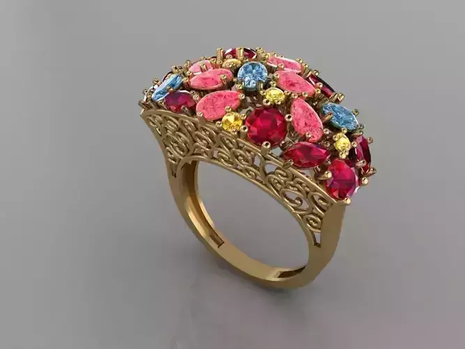 GC GOLD T170- Diamond solitarie gold ring