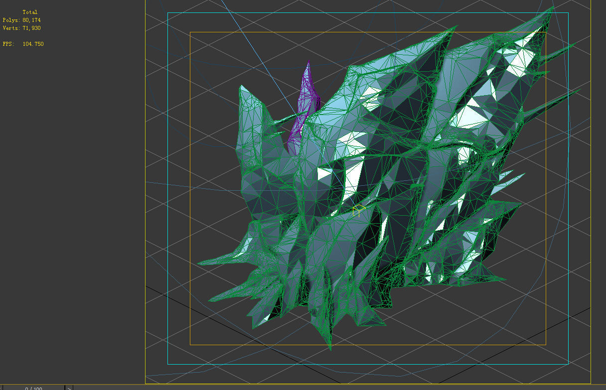 Game Model - snow - big blocks of ice 01 3D model_1