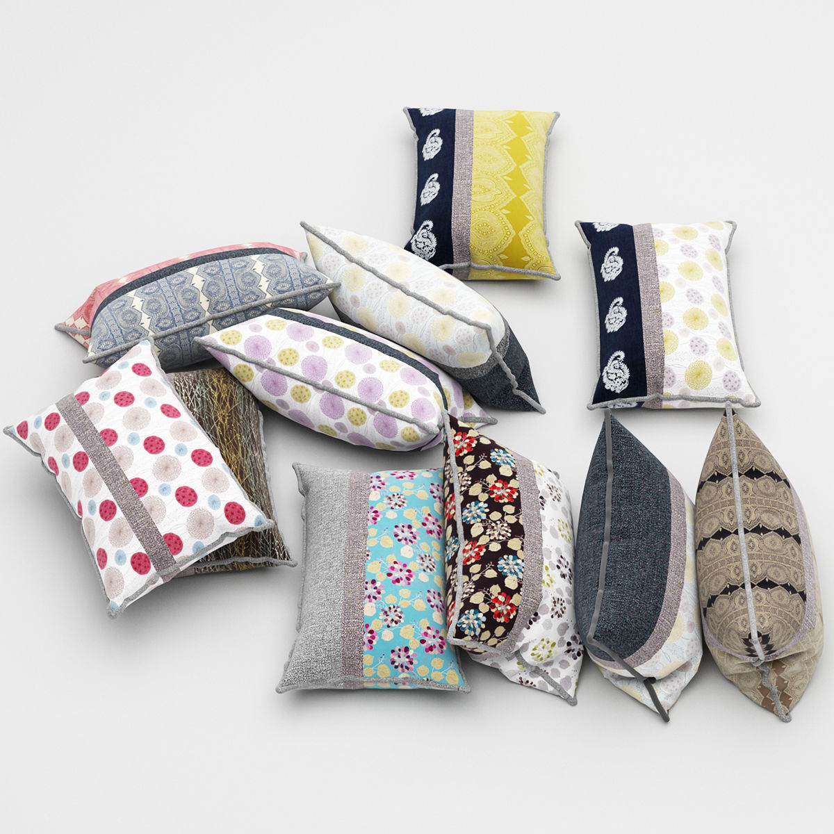 Pillows collection 51  3D model_6