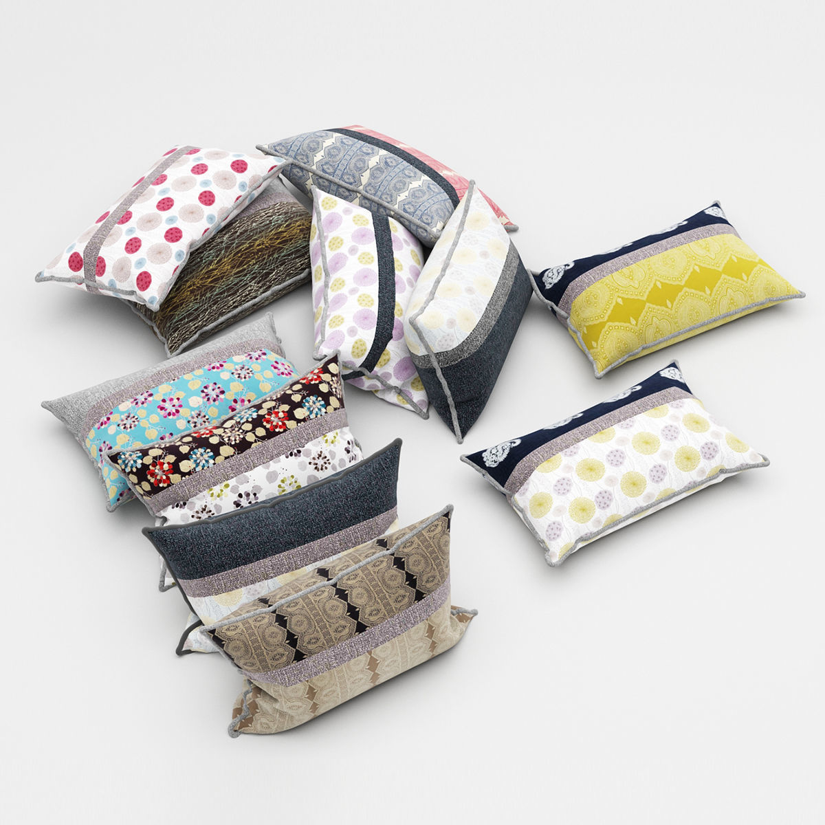 Pillows collection 51  3D model_7