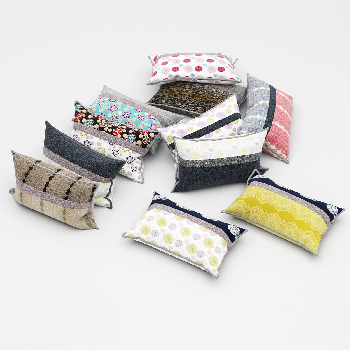 Pillows collection 51  3D model_8