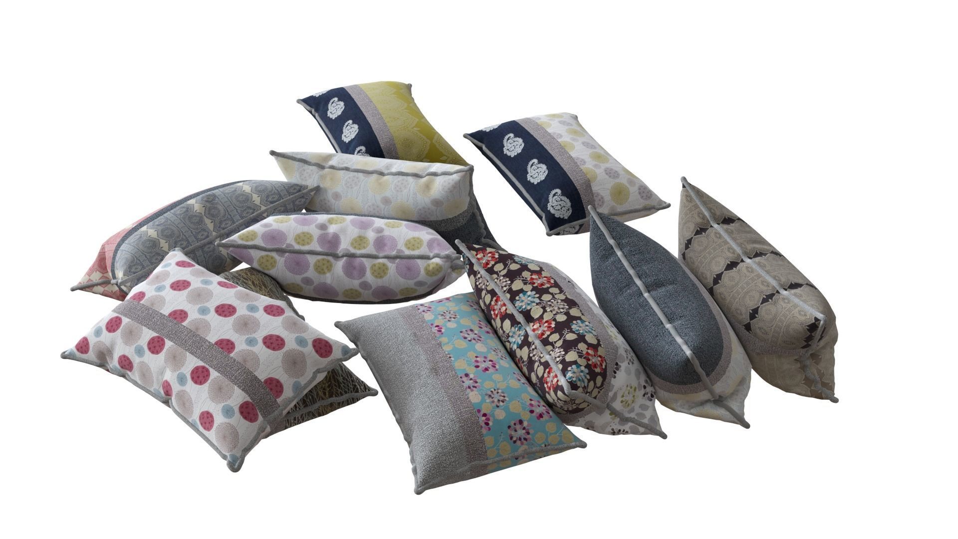 Pillows collection 51  3D model_3
