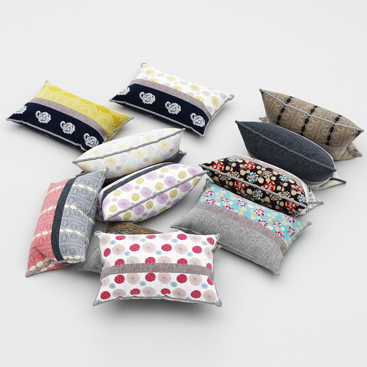 Pillows collection 51  3D model_5
