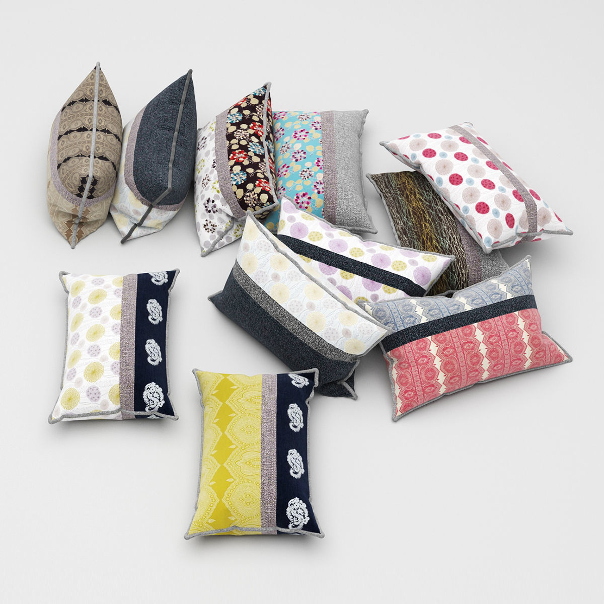 Pillows collection 51  3D model_4