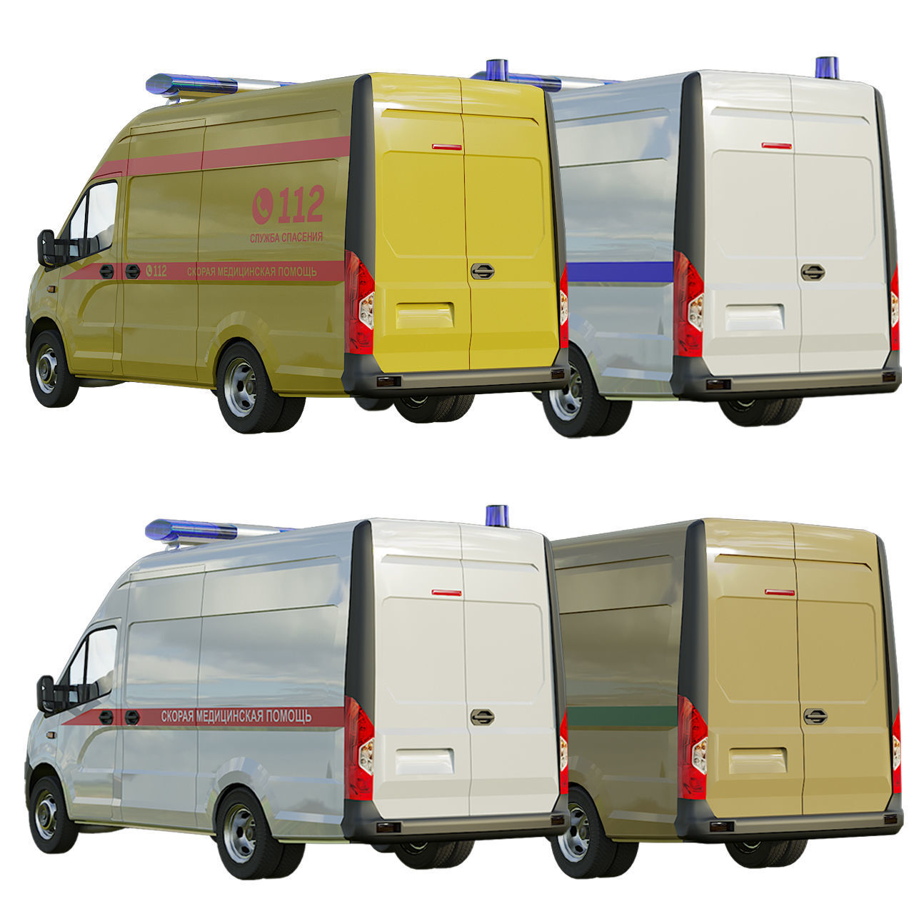 GAZelle Next Low-poly 3D model_5