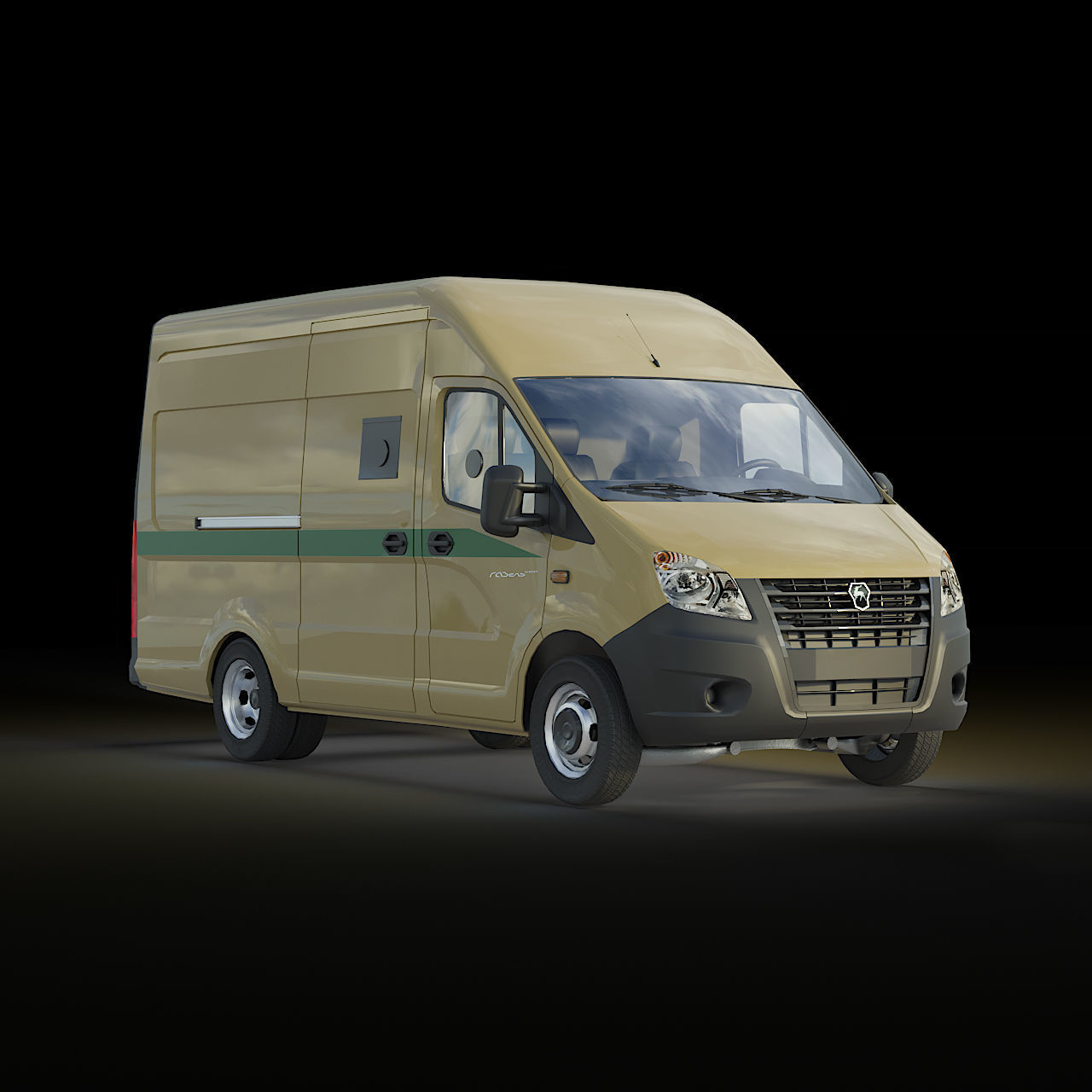 GAZelle Next Low-poly 3D model_4