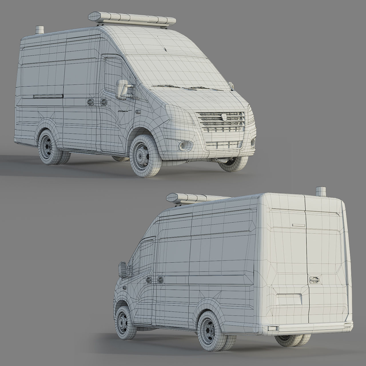 GAZelle Next Low-poly 3D model_6