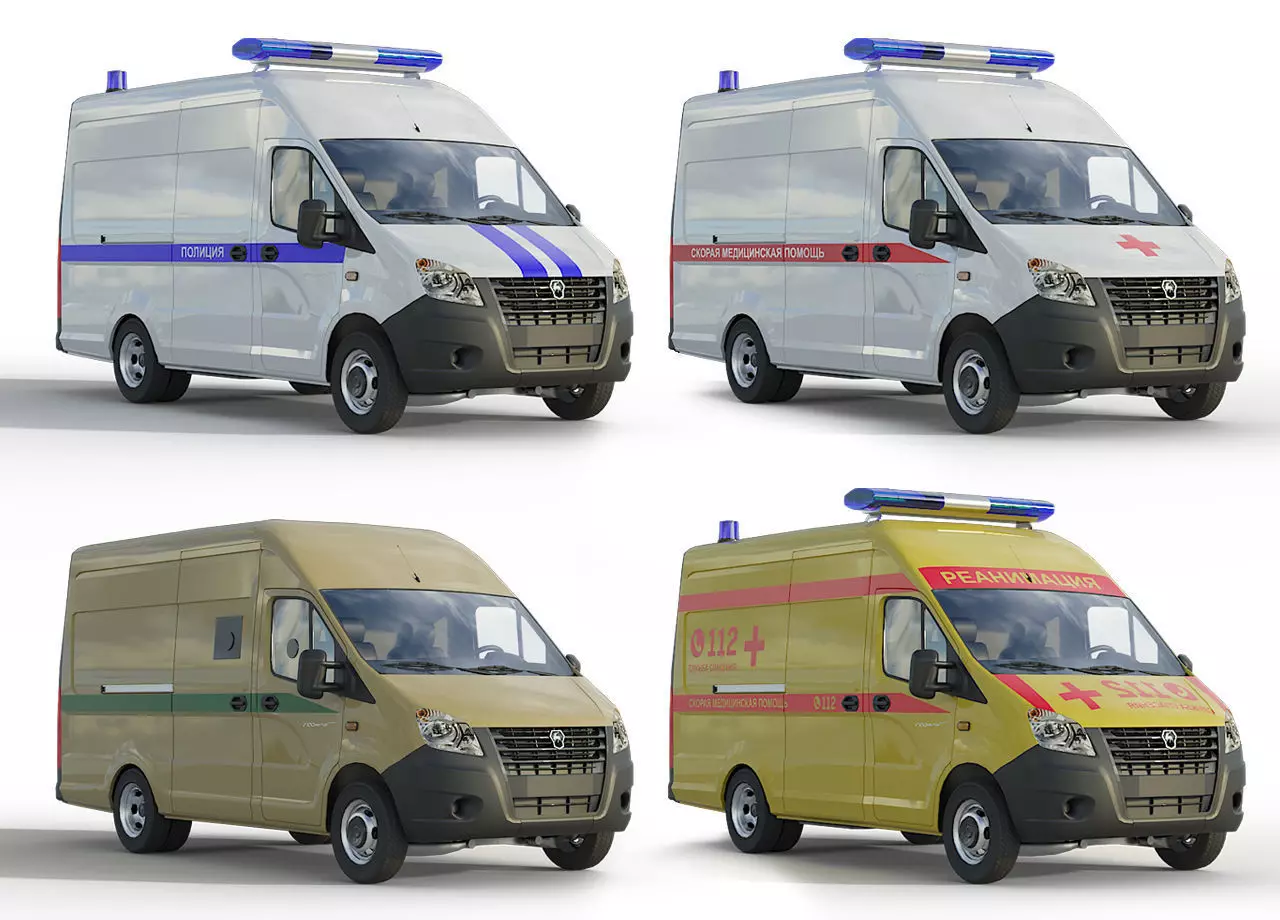 GAZelle Next Low-poly 3D model_0