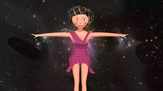 free model of a woman in a dress with textures 34