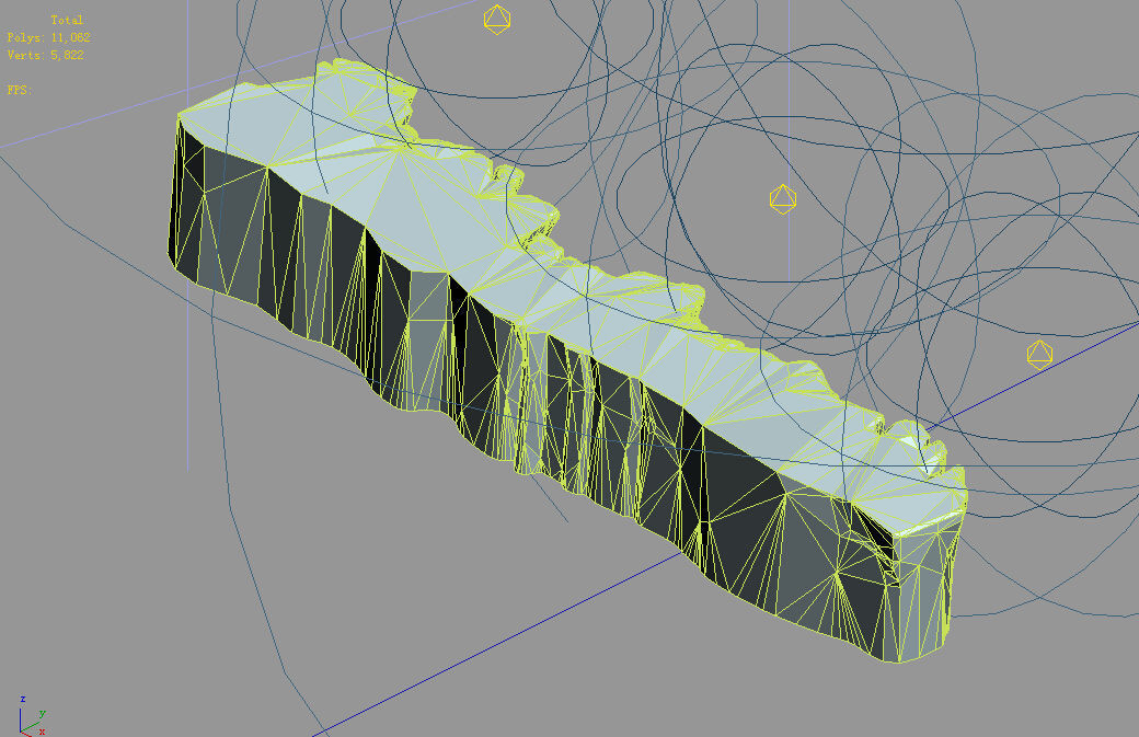 Game Model - snow - cliff 003 01 3D model_1