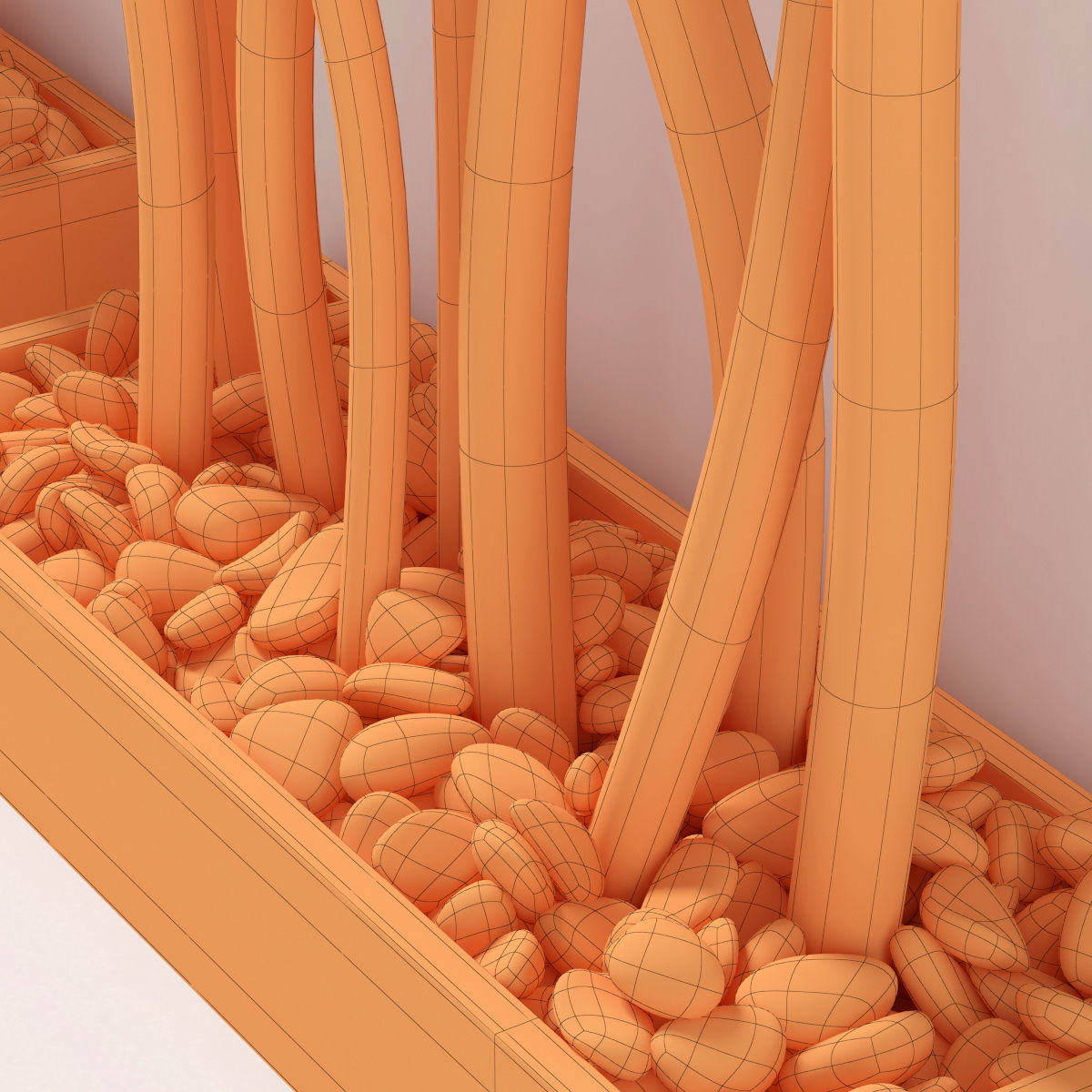 Planter small branch decoration n1 3D model_8