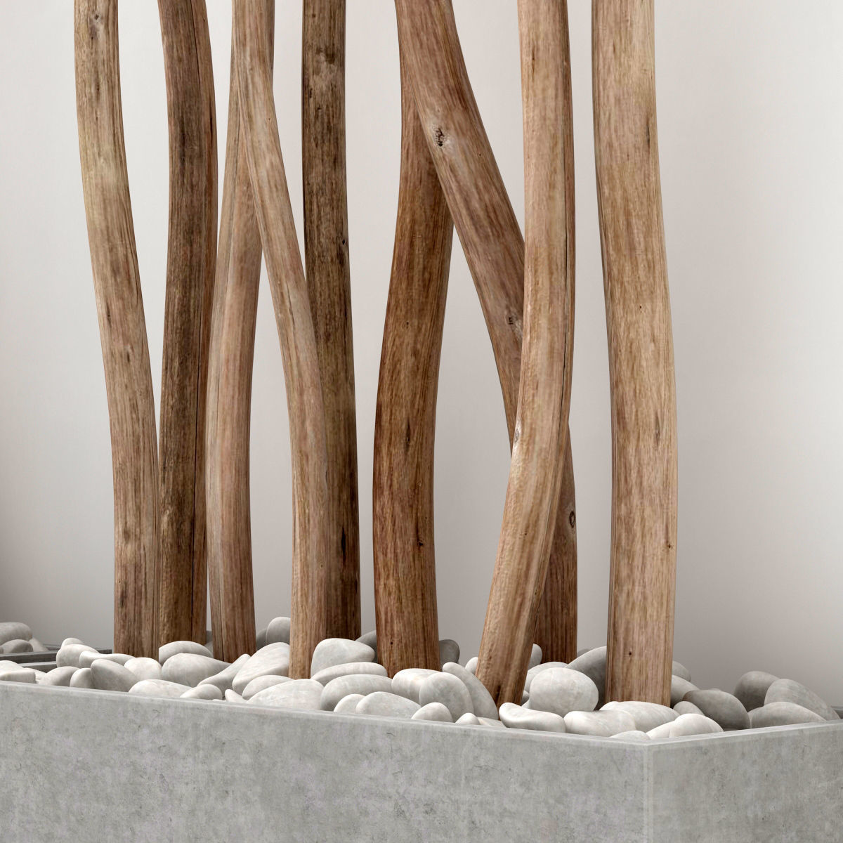 Planter small branch decoration n1 3D model_5