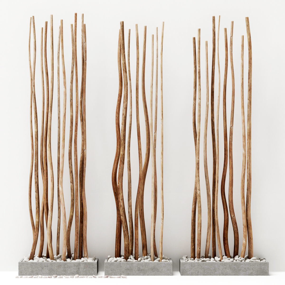 Planter small branch decoration n1 3D model_1