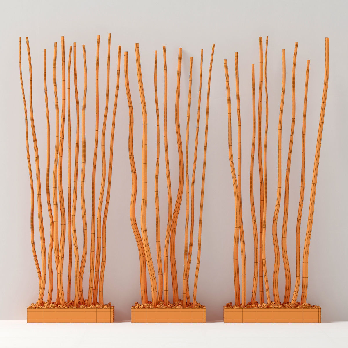 Planter small branch decoration n1 3D model_10