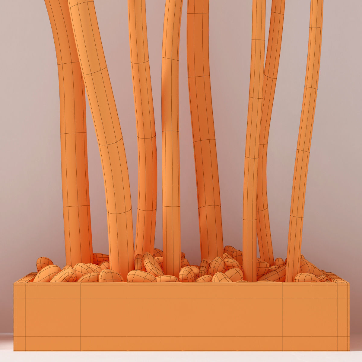 Planter small branch decoration n1 3D model_7