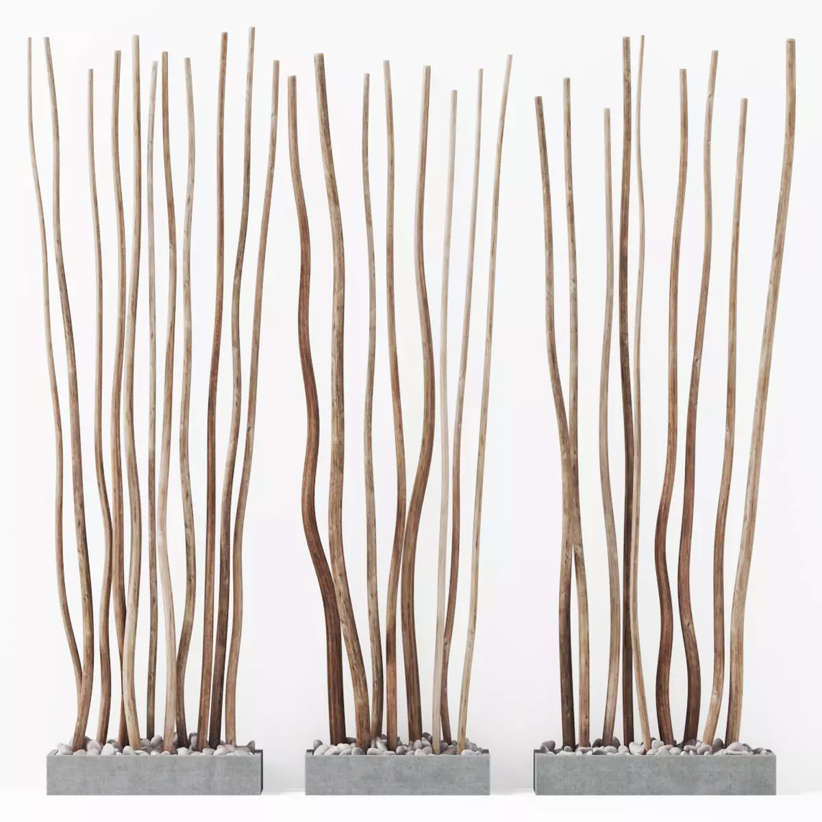 Planter small branch decoration n1 3D model_0