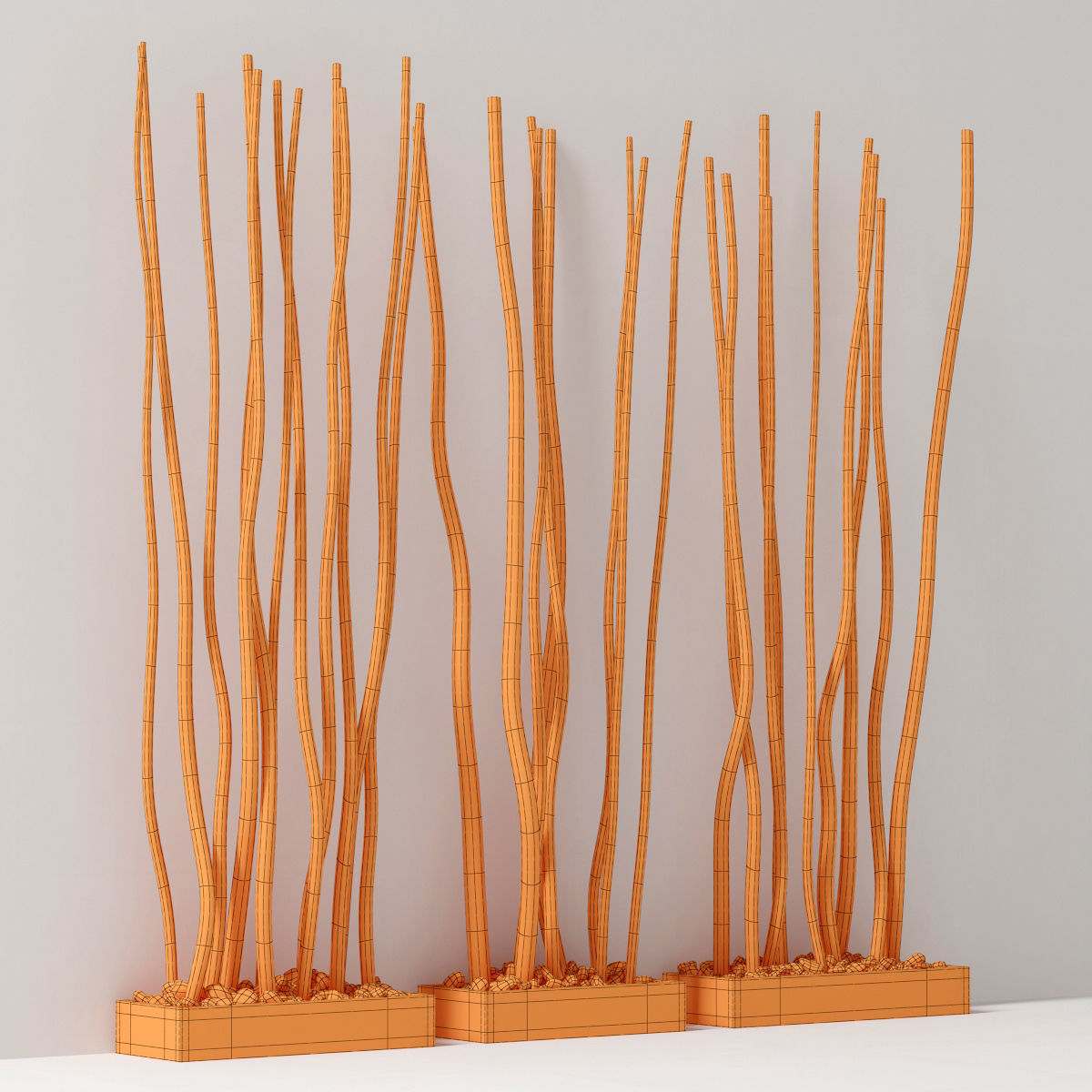 Planter small branch decoration n1 3D model_11