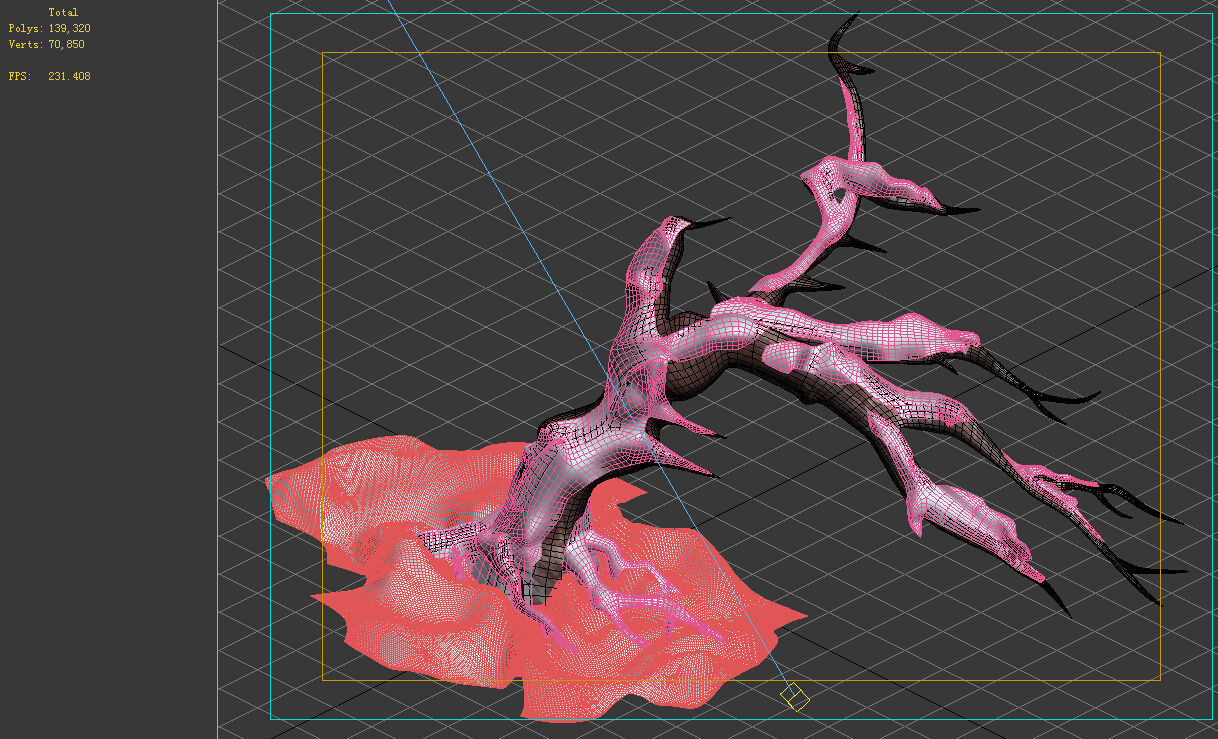 Game Model - snow - crippled trees 02 01 3D model_1