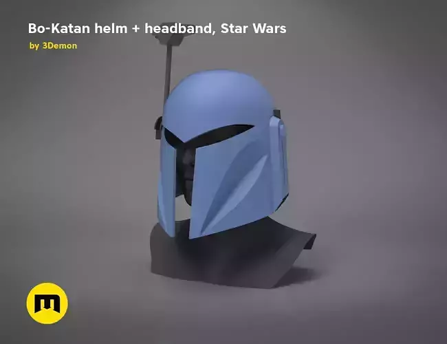 Bo-Katan Helm and Headband Star Wars 3D print model