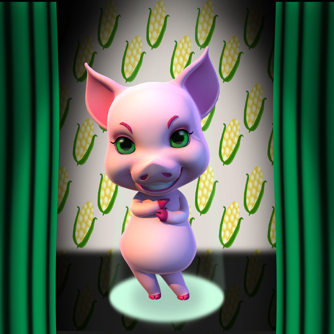 PinkPink little sow in pink
