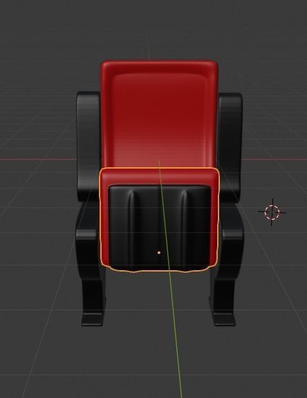 Cinema seats Free 3D model_2