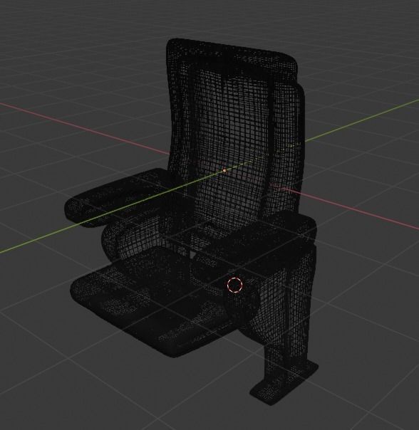 Cinema seats Free 3D model_1
