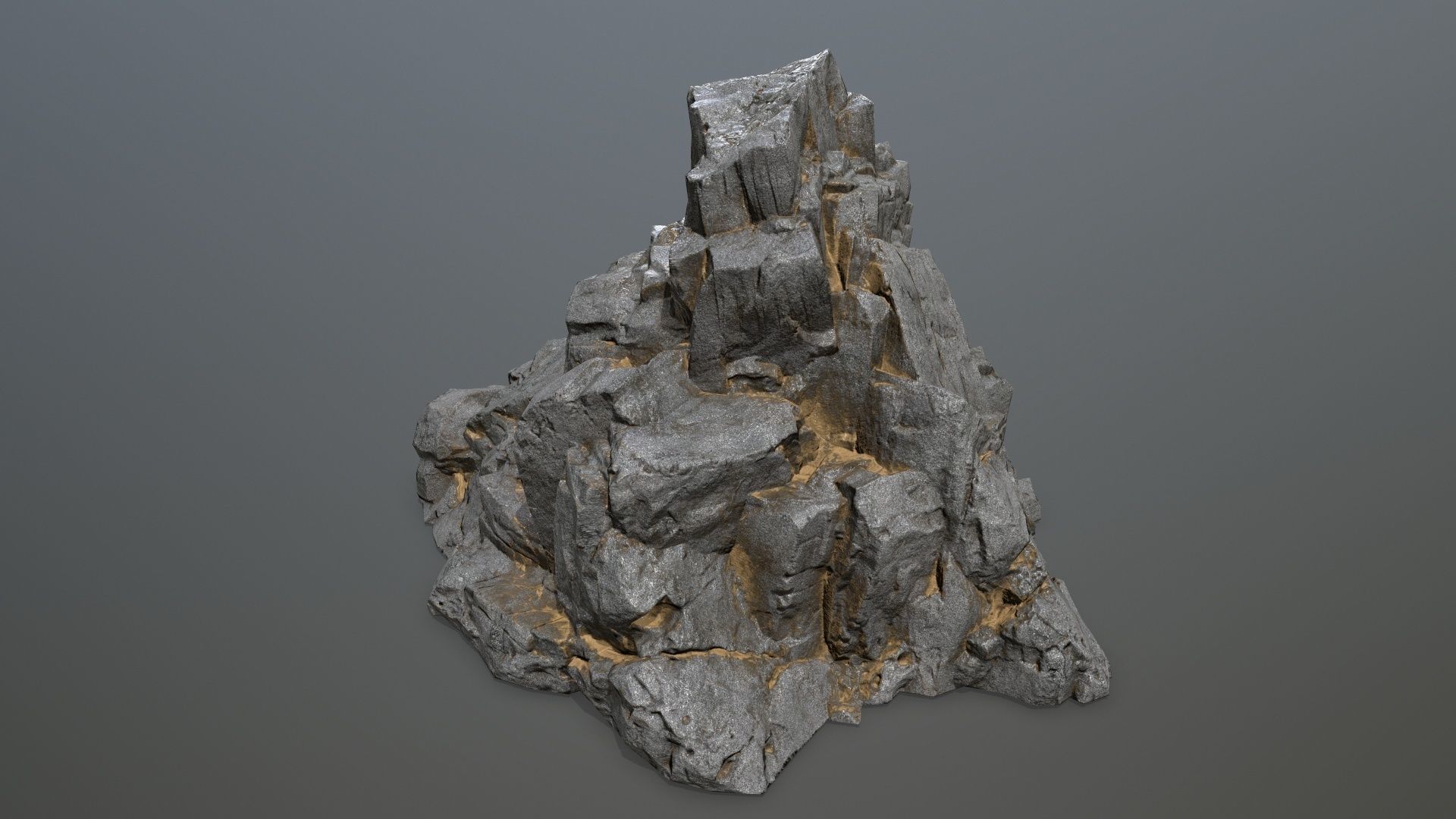 rocks piece of rock Low-poly 3D model_13