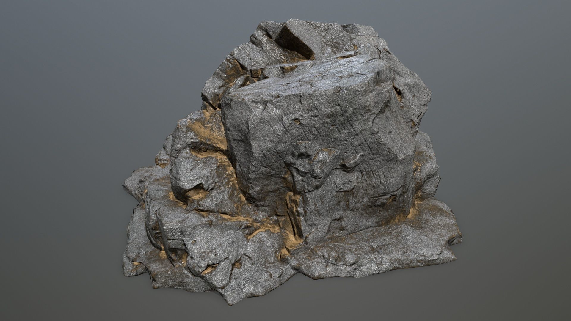 rocks piece of rock Low-poly 3D model_2