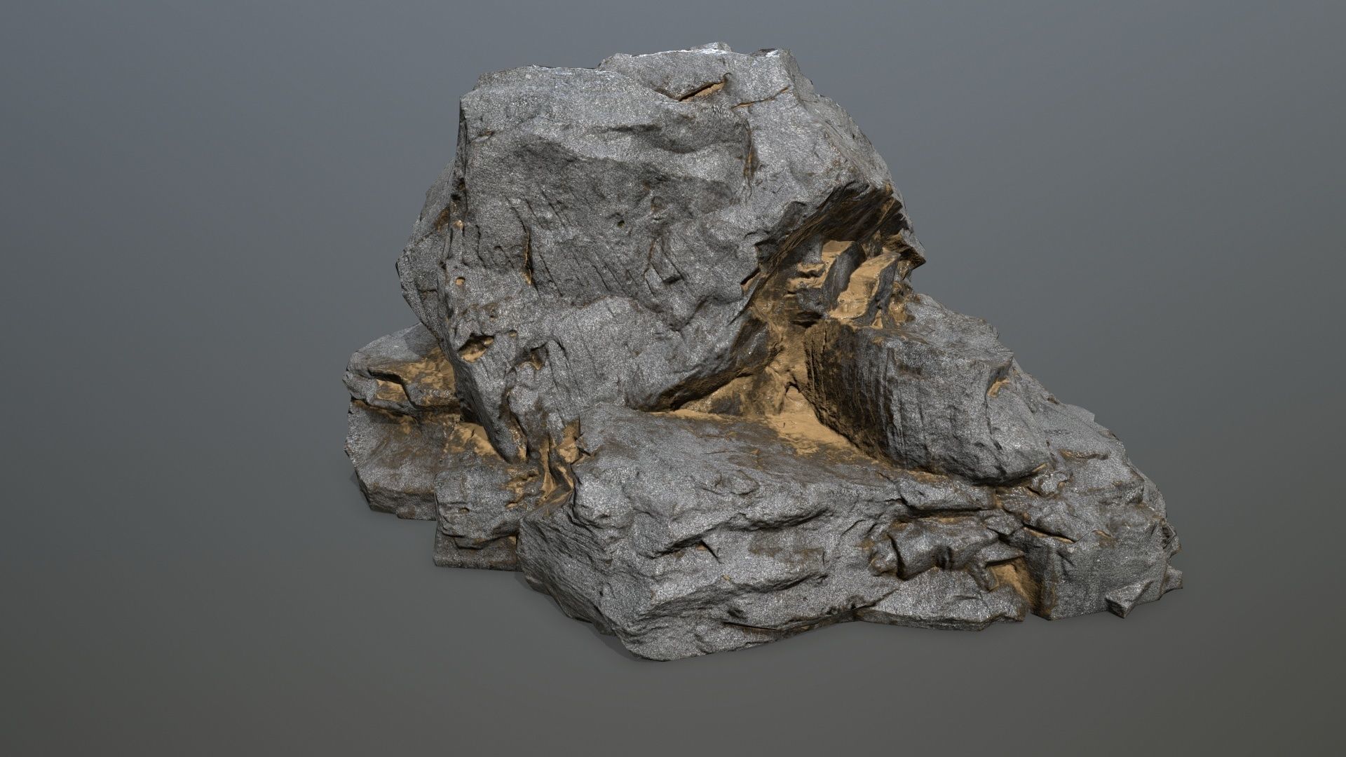 rocks piece of rock Low-poly 3D model_4