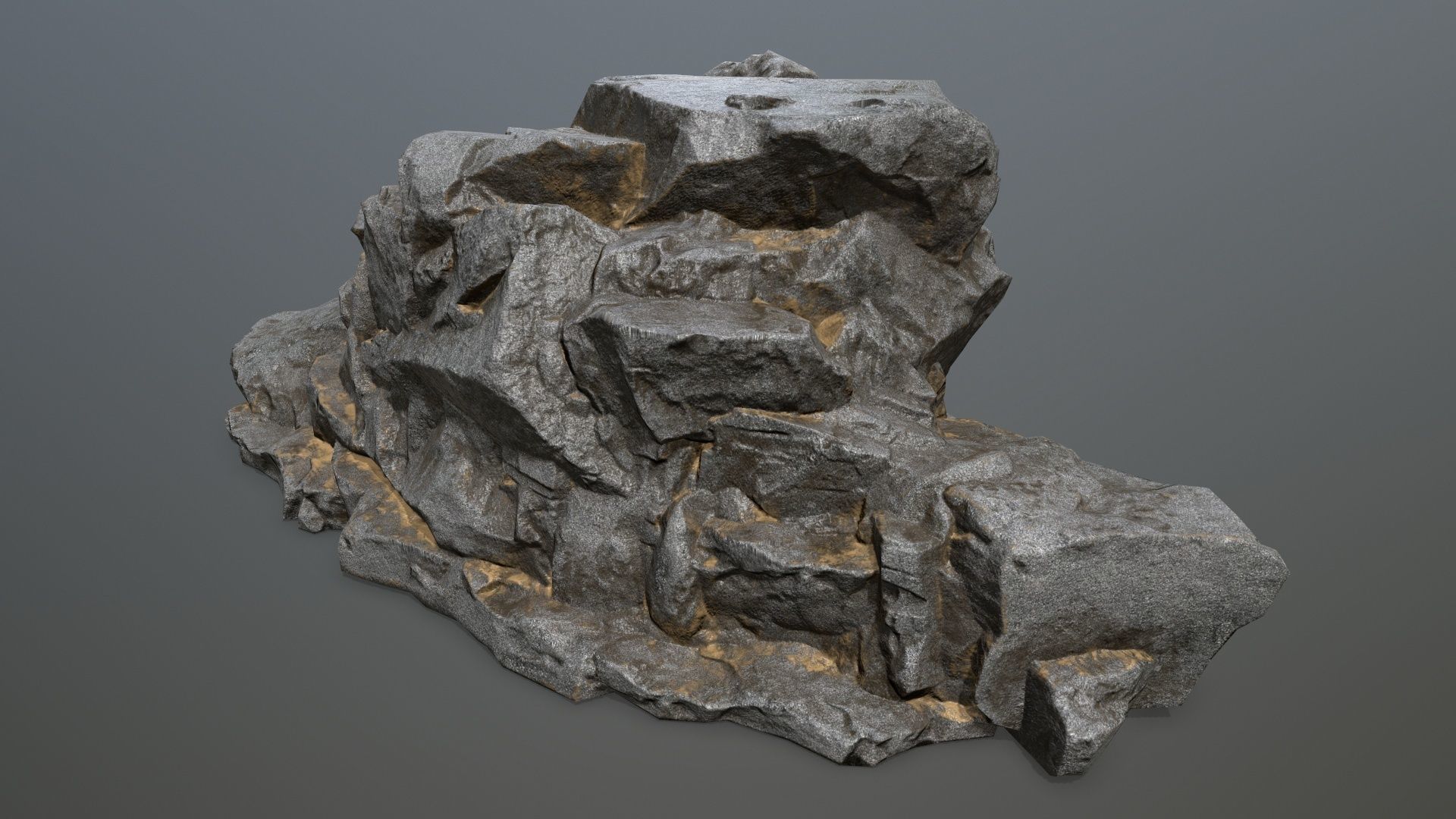 rocks piece of rock Low-poly 3D model_20