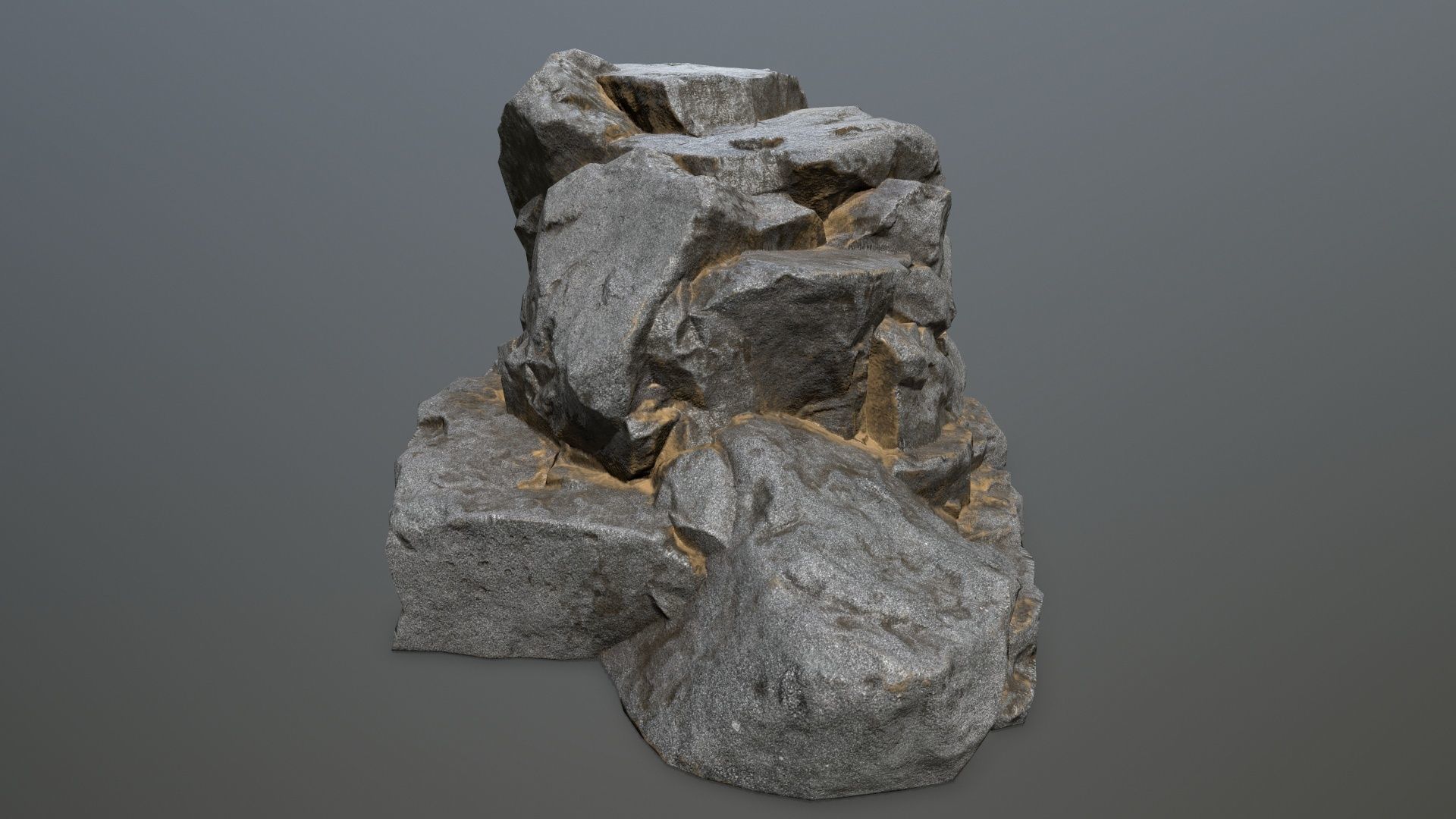 rocks piece of rock Low-poly 3D model_19