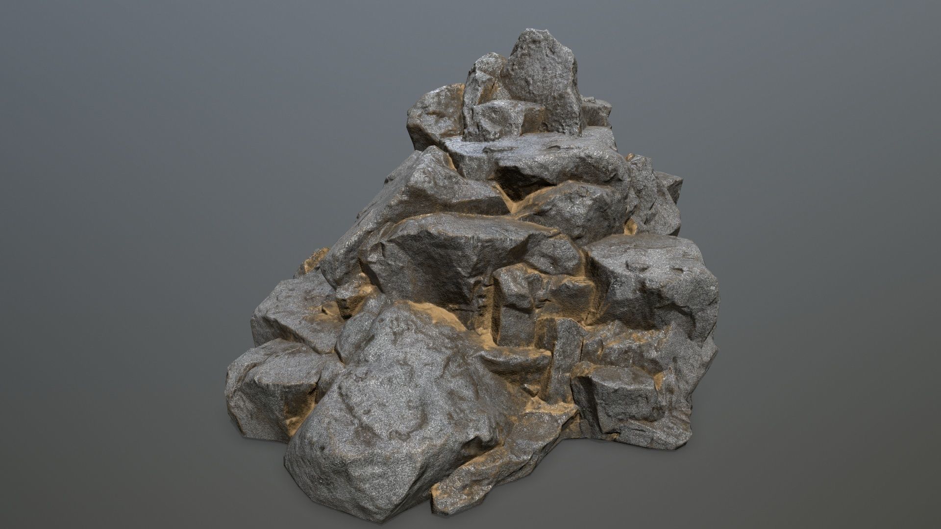 rocks piece of rock Low-poly 3D model_21