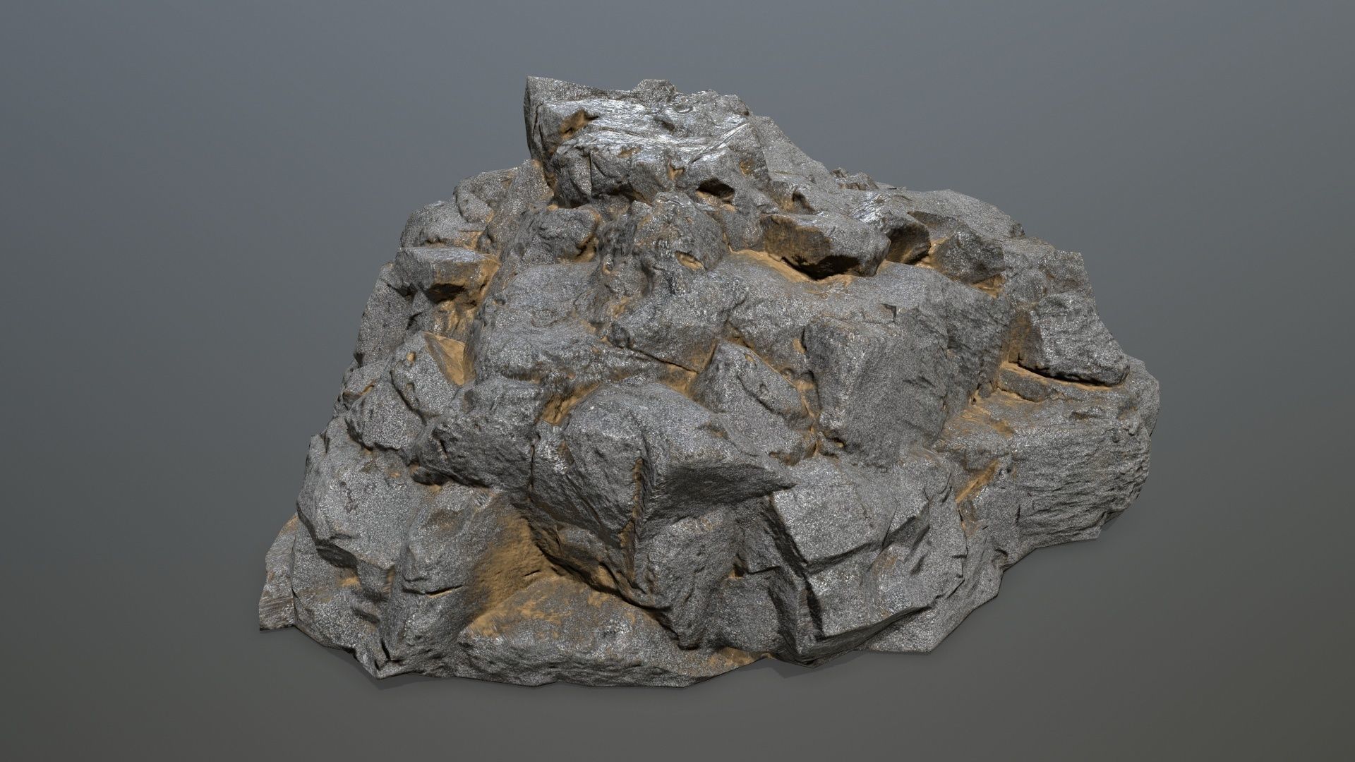 rocks piece of rock Low-poly 3D model_12
