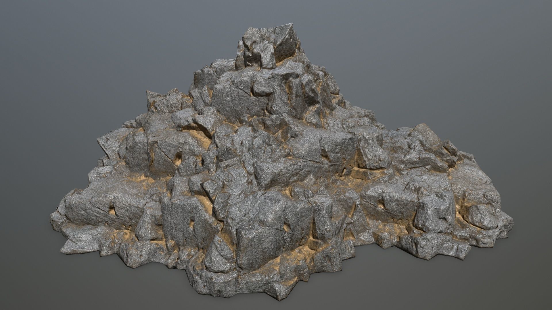 rocks piece of rock Low-poly 3D model_6